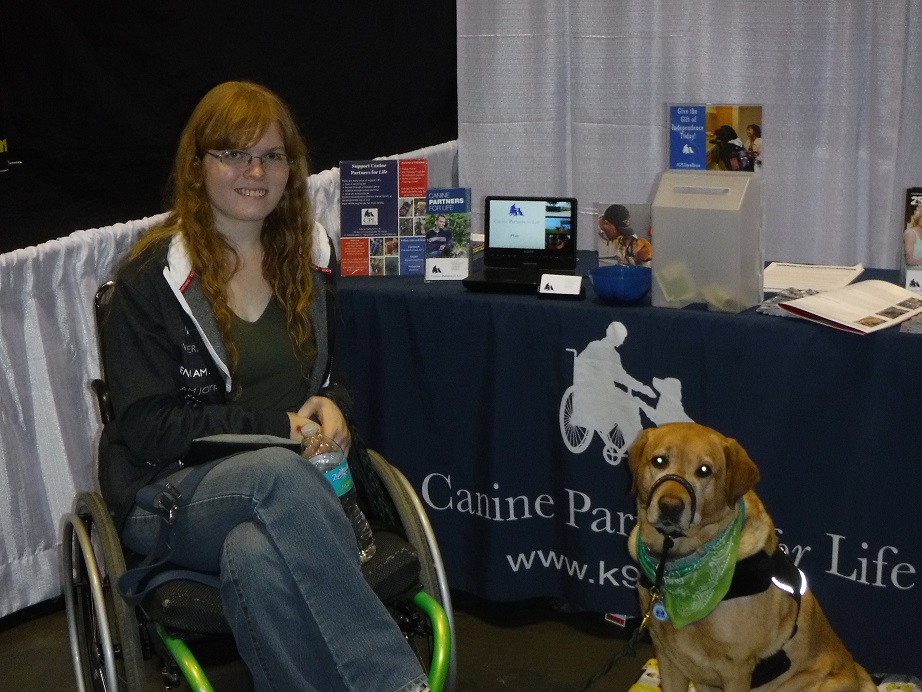 I was fortunate enough to meet Crystal and Tommie at the Canine Partners booth on Sunday.