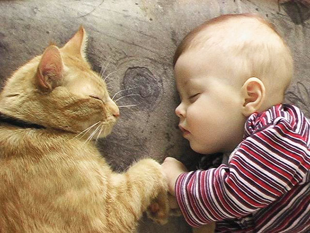 Kitty and kid