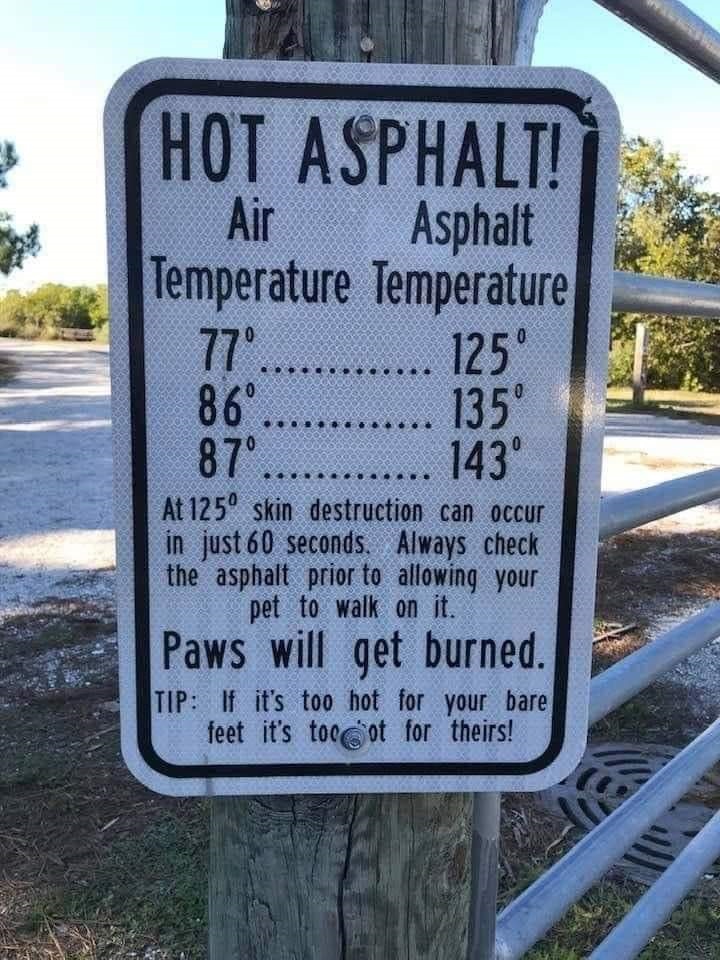 Hot Asphalt Reminder