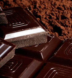 Dark chocolate and cocoa