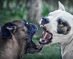 Two Dogs Fighting